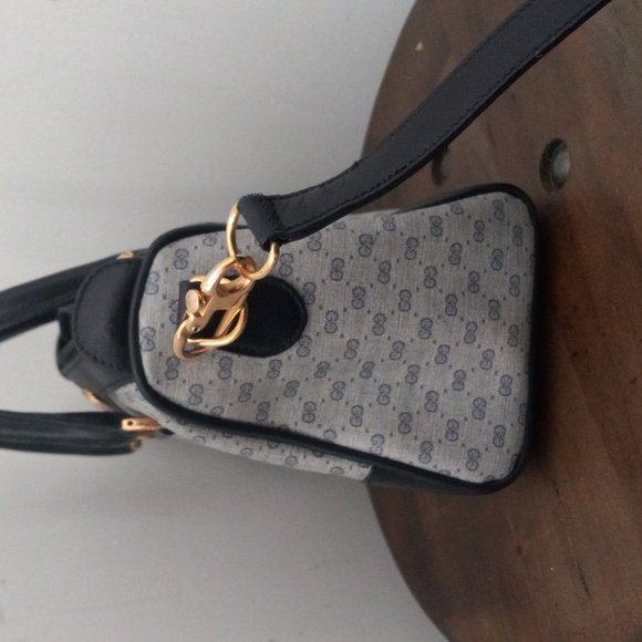 Authentic Vintage Gucci GG Monogram Micro Guccissima Boston Doctor Shoulder Bag - Picture 4 of 11